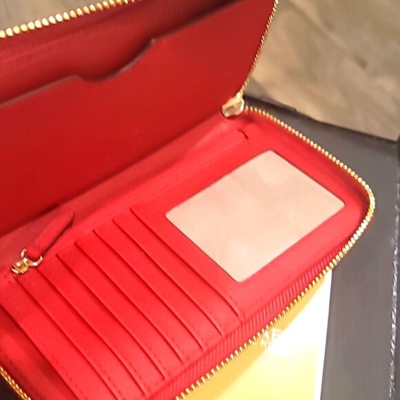 Michael Kors Jet Set Travel Large Smartphone Wristlet- Burnt Red - Picture 11 of 12